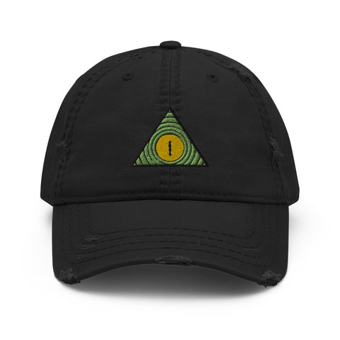 Distressed Dad Hat Treyeangle Green