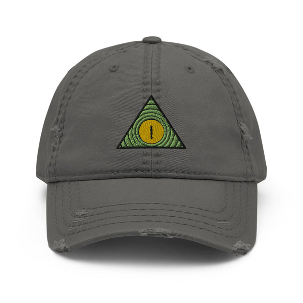 Distressed Dad Hat Treyeangle Green