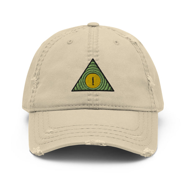 Distressed Dad Hat Treyeangle Green