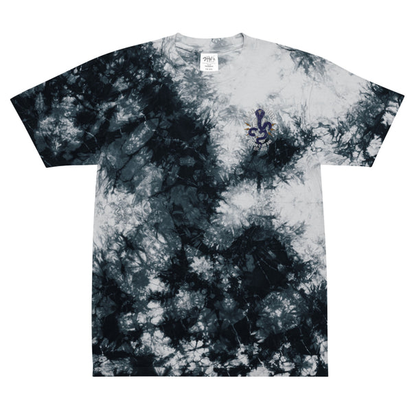 BTB Embroidered Oversized tie-dye t-shirt