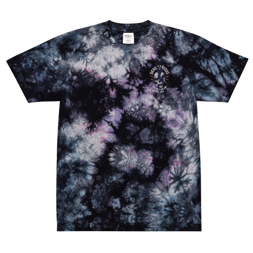 BTB Embroidered Oversized tie-dye t-shirt