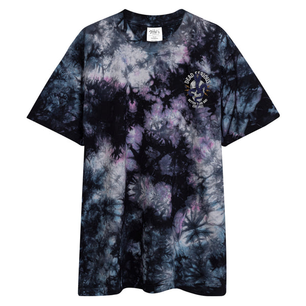 BTB Embroidered Oversized tie-dye t-shirt